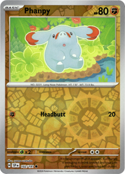 Phanpy - 102/191 · Reverse Holofoil (eget bilde)